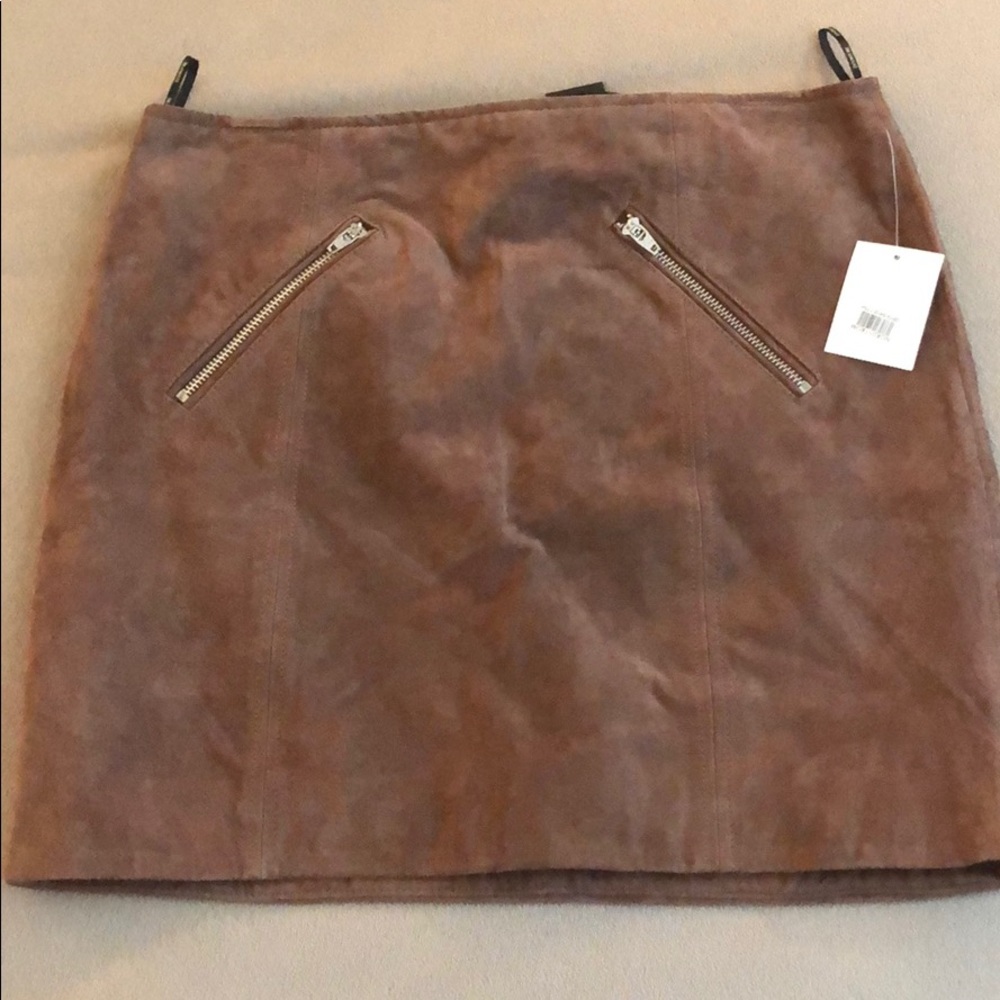Brown Suede Skirt